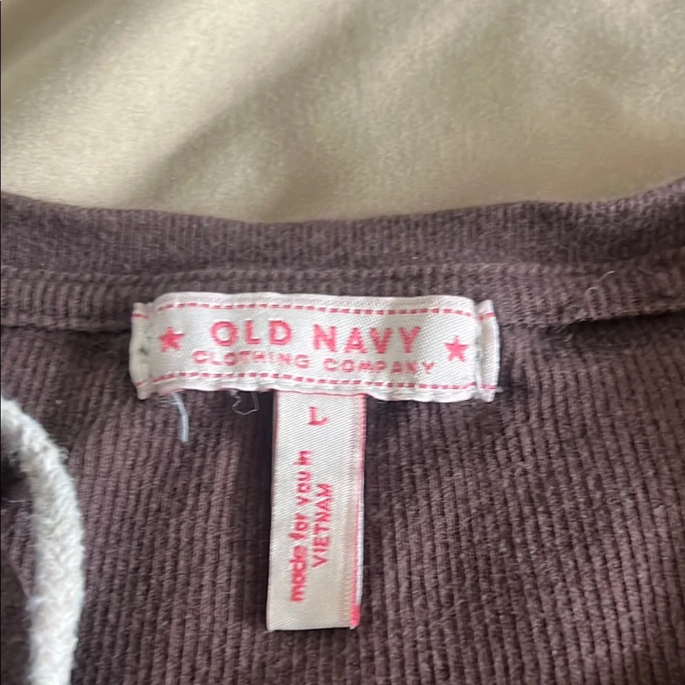 Old Navy Brown Ribbed Knit Top
